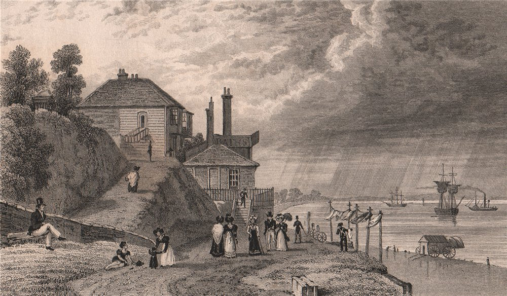 The baths at Gravesend. Kent. SHEPHERD 1829 old antique vintage print picture